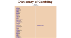 Desktop Screenshot of dictionaryofgambling.com