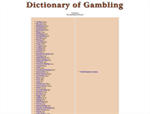 Tablet Screenshot of dictionaryofgambling.com